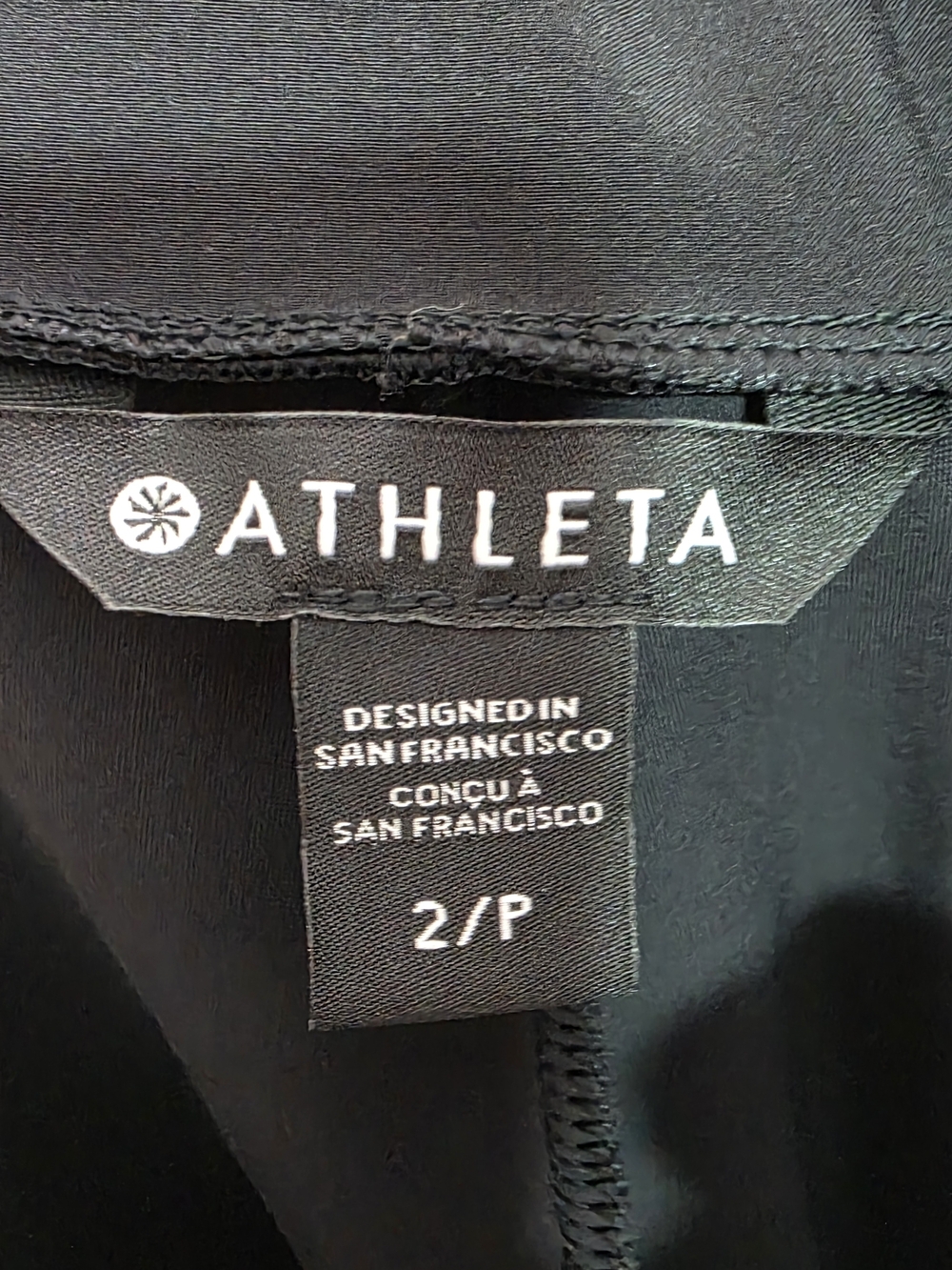 Athleta Black Stretch Pants Straight Split Hem Workwear Active Everyday 2 - Picture 2 of 7